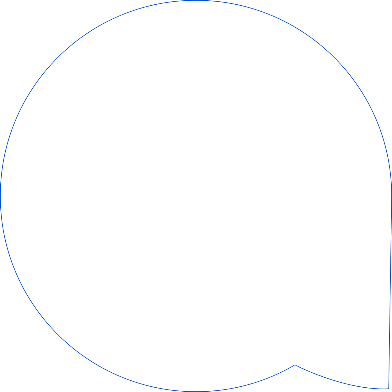 Balão · Contorno Azul